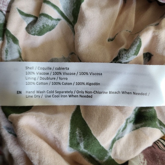 B.O.G Collective Band of Gypsies Floral Tiered Dress Sz XS Smocked Lace Up Back - Picture 8 of 9